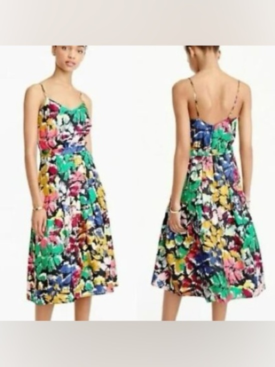 J. Crew Dresses & Skirts - J. Crew Sunset Brushstroke Silk Midi Dress